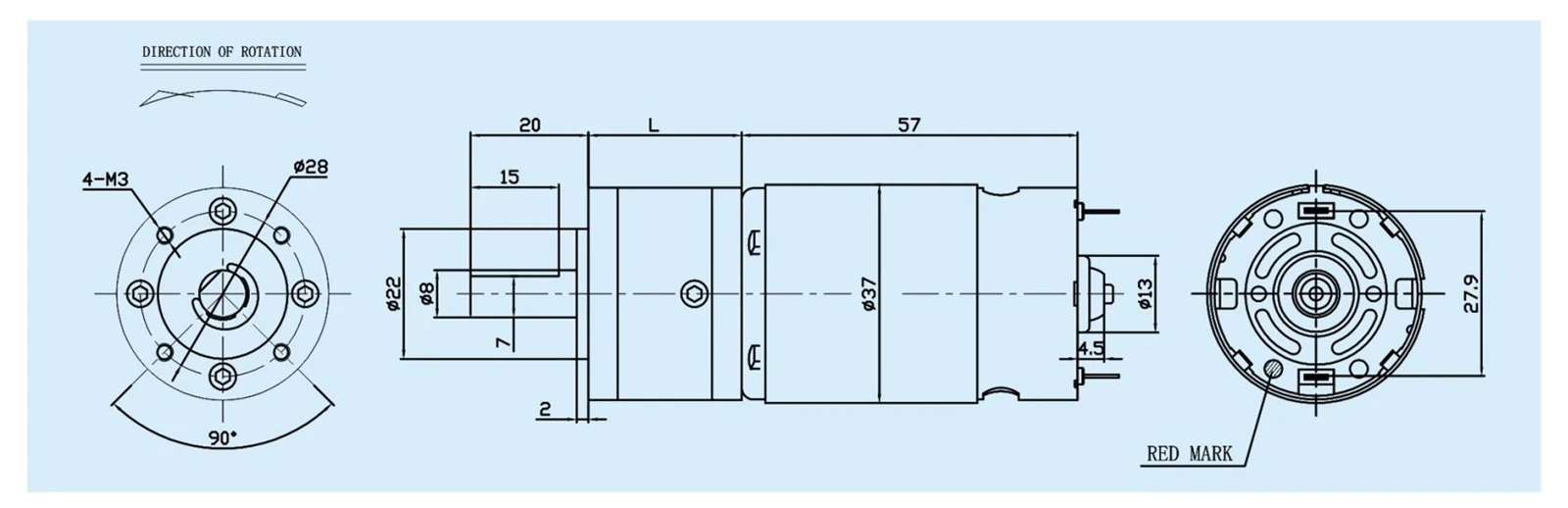 GBP36-555SH Gear Motor Design GBP36-555SH Gear Motor Design