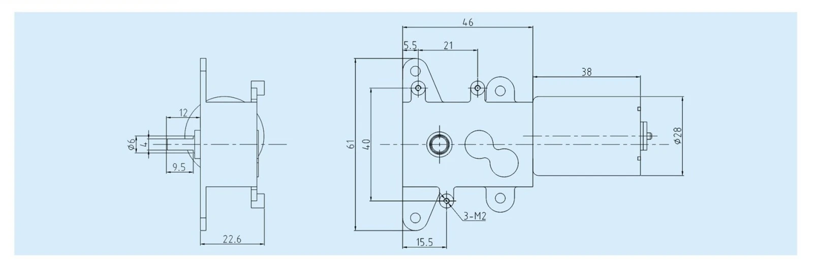 GBW30-EC2838-motor outline GBW30-EC2838-motor outline